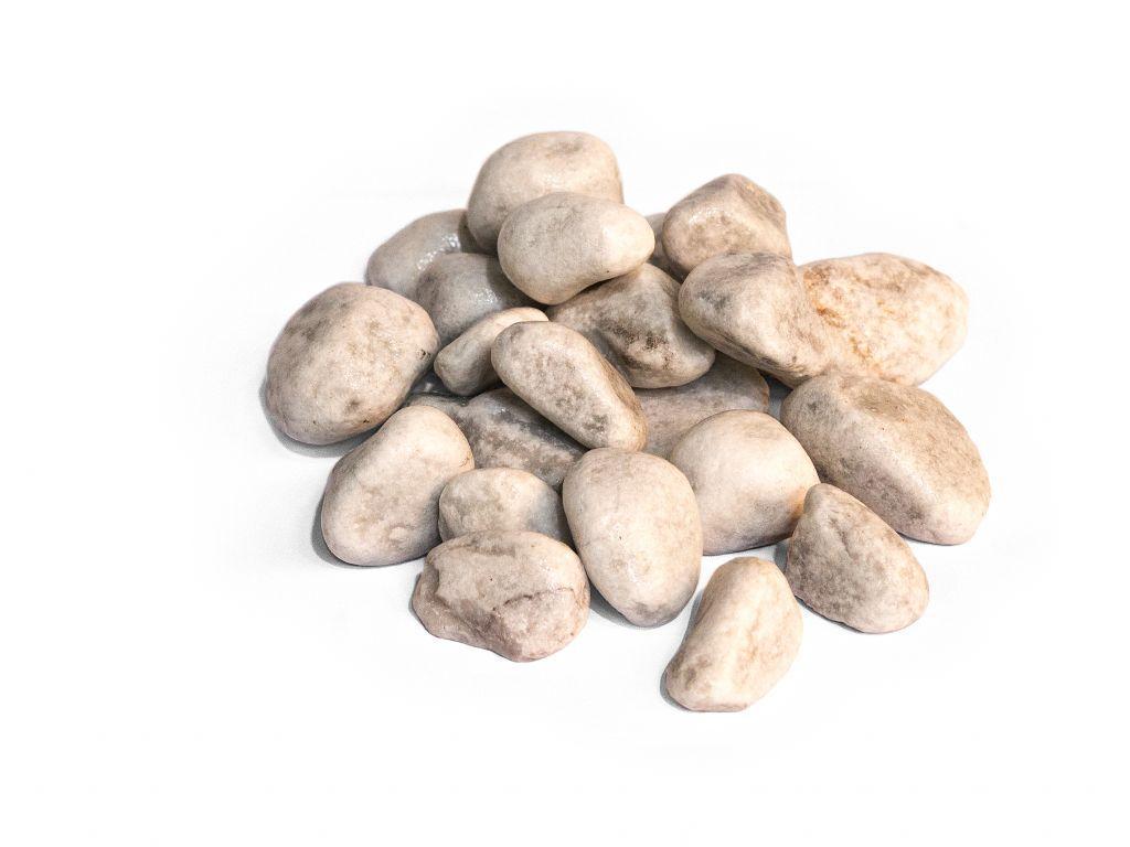 Carrara Rond 40-60 mm per bigbag – Luxe witte sierkeien - Afbeelding 2